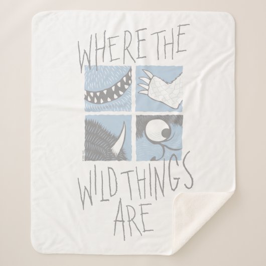 Wo die wilden Dinge sind | Square Graphic Sherpadecke (Vorderseite)