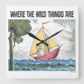 Wo die wilden Dinge sind | Szenario 5 Quadratische Wanduhr (Vorderseite)