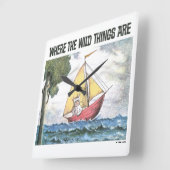 Wo die wilden Dinge sind | Szenario 5 Quadratische Wanduhr (Winkel)