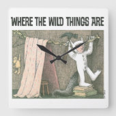 Wo die wilden Dinge sind | Szene 1 Quadratische Wanduhr (Vorderseite)