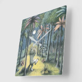 Wo die wilden Dinge sind | Szene 6 Quadratische Wanduhr (Winkel)