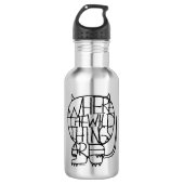 Wo die wilden Dinge sind | Wild Things Sketch Edelstahlflasche (Vorderseite)