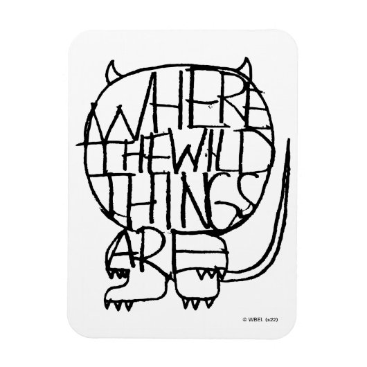 Wo die wilden Dinge sind | Wild Things Sketch Magnet (Vertikal)