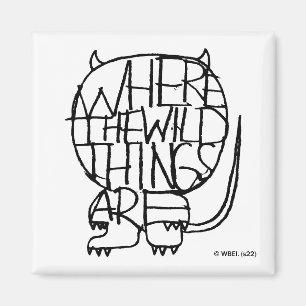 Wo die wilden Dinge sind   Wild Things Sketch Magnet