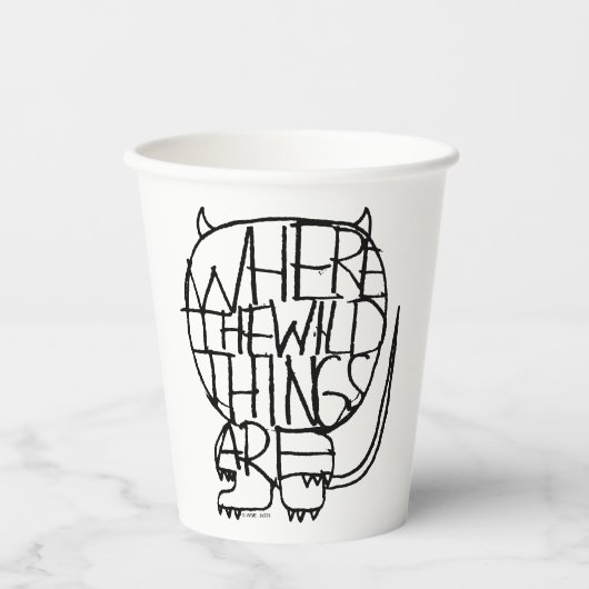Wo die wilden Dinge sind | Wild Things Sketch Pappbecher (Vorderseite)