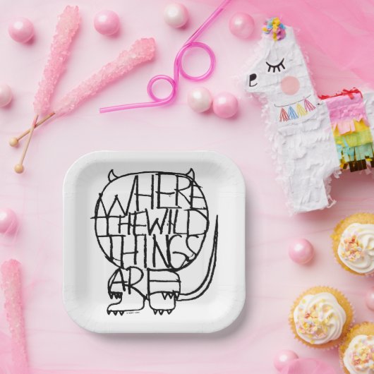 Wo die wilden Dinge sind | Wild Things Sketch Pappteller (Party)