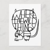Wo die wilden Dinge sind | Wild Things Sketch Postkarte (Vorderseite)