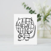 Wo die wilden Dinge sind | Wild Things Sketch Postkarte (Stehend Vorderseite)