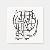 Wo die wilden Dinge sind | Wild Things Sketch Serviette (Vorderseite)