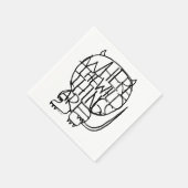 Wo die wilden Dinge sind | Wild Things Sketch Serviette (Ecke)