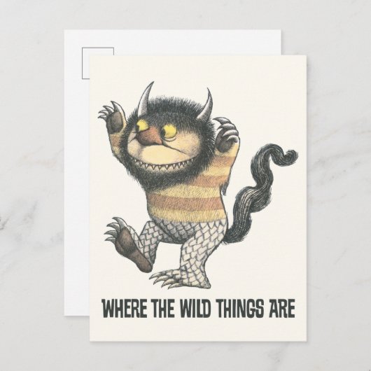 Wo die wilden Dinge sind | Wilde Dinge Postkarte (Vorne/Hinten)