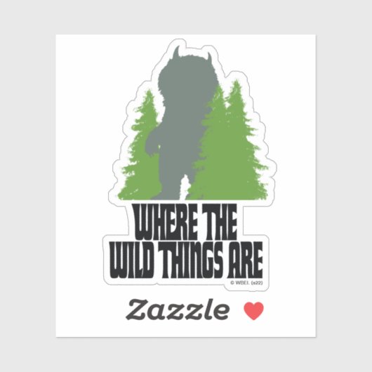 Wo die wilden Dinge sind | Wilde Dinge und Bäume Aufkleber (Blatt)