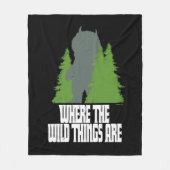 Wo die wilden Dinge sind | Wilde Dinge und Bäume Fleecedecke (Vorderseite)
