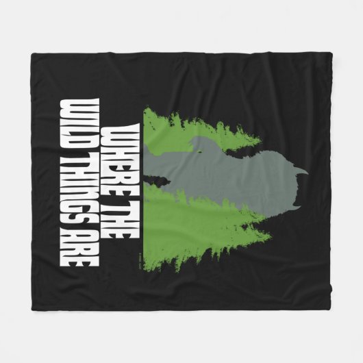 Wo die wilden Dinge sind | Wilde Dinge und Bäume Fleecedecke (Vorderseite (Horizontal))