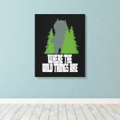 Wo die wilden Dinge sind | Wilde Dinge und Bäume Leinwanddruck (Insitu (Holzboden))