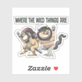 Wo die wilden Dinge sind | Zwei wilde Dinge Aufkleber (Blatt)