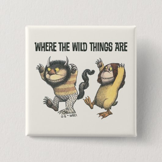 Wo die wilden Dinge sind | Zwei wilde Dinge Button (Vorderseite)