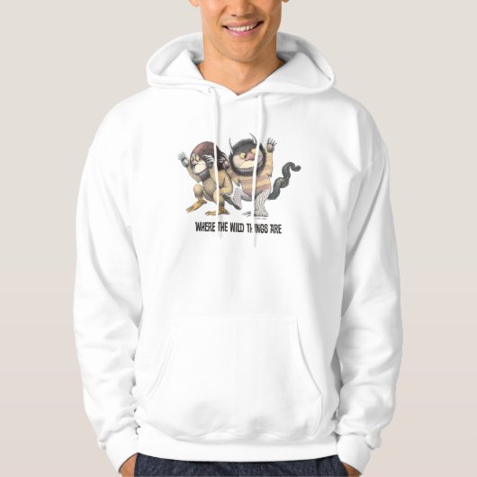 Wo die wilden Dinge sind | Zwei wilde Dinge Hoodie (Vorderseite)