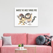 Wo die wilden Dinge sind | Zwei wilde Dinge Leinwanddruck (Insitu (Wohnzimmer))