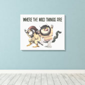 Wo die wilden Dinge sind | Zwei wilde Dinge Leinwanddruck (Insitu (Holzboden))
