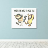 Wo die wilden Dinge sind | Zwei wilde Dinge Leinwanddruck (Insitu (Holzboden))