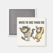 Wo die wilden Dinge sind | Zwei wilde Dinge Magnet (Vorderseite/Rückseite)