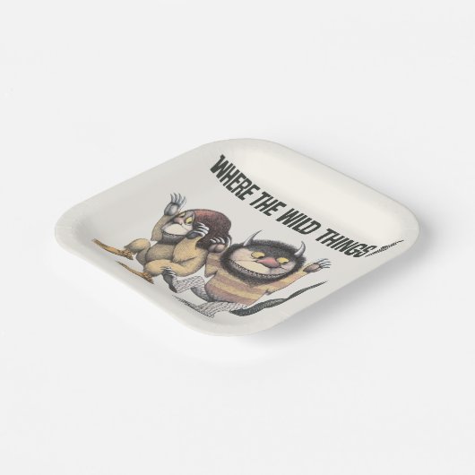 Wo die wilden Dinge sind | Zwei wilde Dinge Pappteller (Gewinkelt)