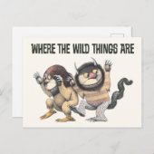 Wo die wilden Dinge sind | Zwei wilde Dinge Postkarte (Vorne/Hinten)