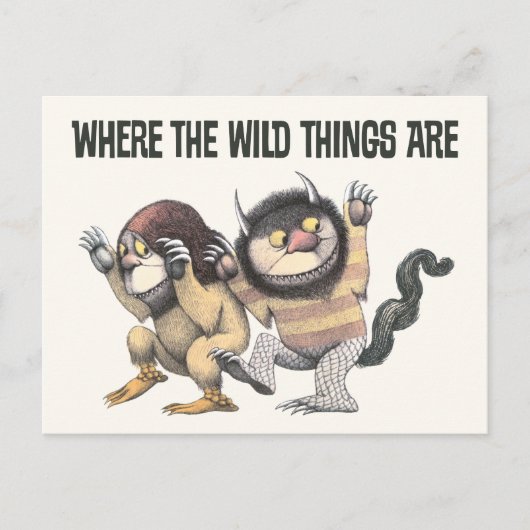 Wo die wilden Dinge sind | Zwei wilde Dinge Postkarte (Vorderseite)