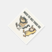 Wo die wilden Dinge sind | Zwei wilde Dinge Serviette (Ecke)