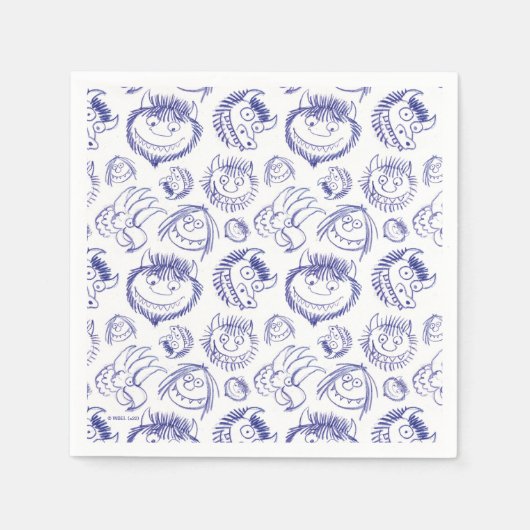 Wo die wilden Dinge Skizzen sind Serviette (Vorderseite)