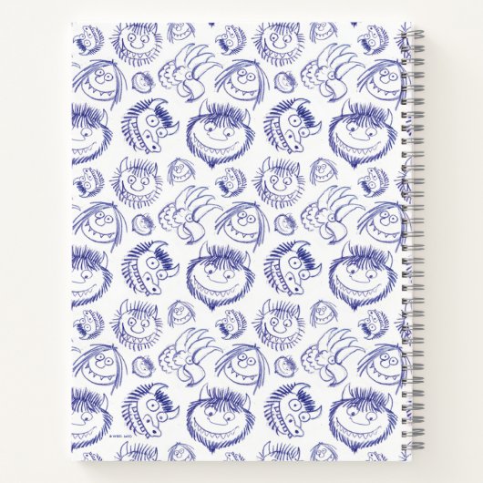 Wo die wilden Dinge Skizzen Zeichnend sind Notizblock (Rückseite)