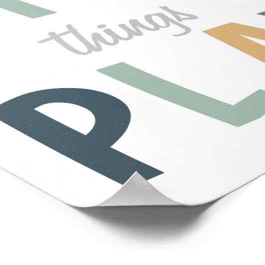 Wo die wilden Dinge Spielraum Poster spielen (Ecke)