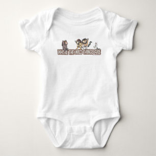 Wo die Wilden Dinge Zeichen auf dem Logo sind Baby Strampler