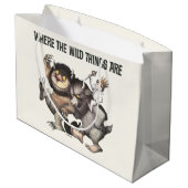 Wo die wilden Dinge Zeichen sind Große Geschenktüte (Rückseite Schrägansicht)