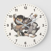 Wo die wilden Dinge Zeichen sind Große Wanduhr (Vorderseite)