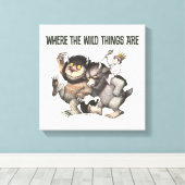 Wo die wilden Dinge Zeichen sind Leinwanddruck (Insitu (Holzboden))