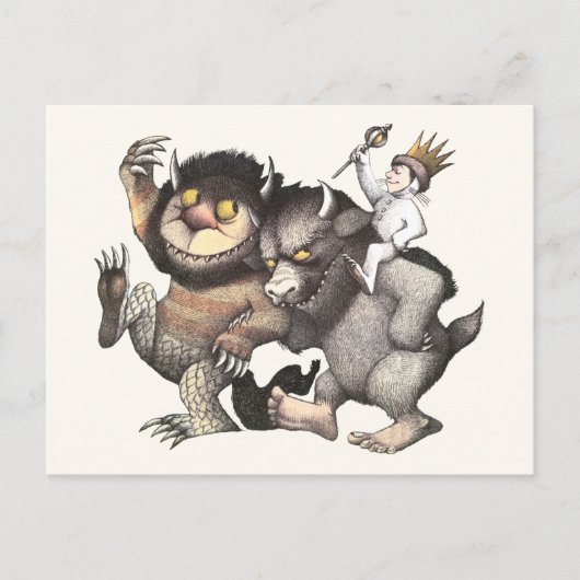 Wo die wilden Dinge Zeichen sind Postkarte (Vorderseite)
