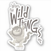 Wo die wilden Dinge zitieren Aufkleber (Vorderseite)