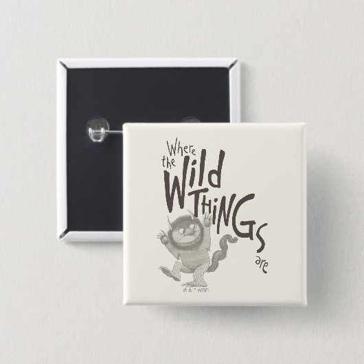 Wo die wilden Dinge zitieren Button (Vorne & Hinten)