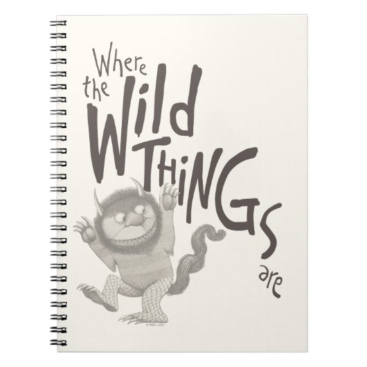 Wo die wilden Dinge zitieren Notizblock (Vorderseite)