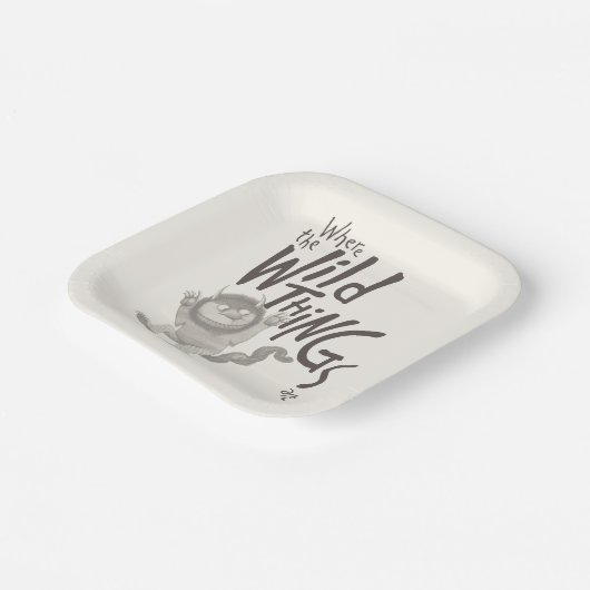 Wo die wilden Dinge zitieren Pappteller (Gewinkelt)