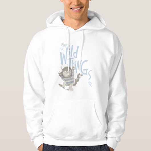 Wo die wilden Dinge zitiert werden - blau Hoodie (Vorderseite)