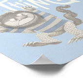 Wo die wilden Dinge zitiert werden - blau Poster (Ecke)