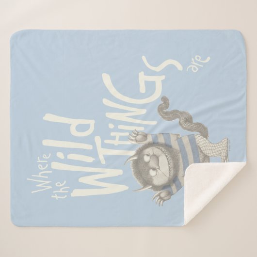 Wo die wilden Dinge zitiert werden - blau Sherpadecke (Vorderseite (Horizontal))