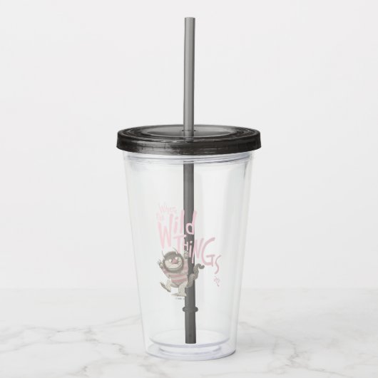 Wo die wilden Dinge zitiert werden - rosa Acryltrinkbecher (Vorderseite)