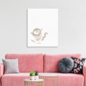 Wo die wilden Dinge zitiert werden - rosa Leinwanddruck (Insitu (Wohnzimmer))