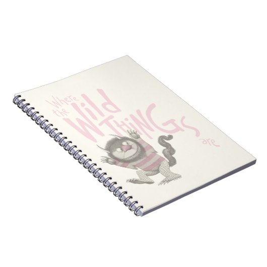 Wo die wilden Dinge zitiert werden - rosa Notizblock (Rechte Seite)