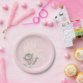 Wo die wilden Dinge zitiert werden - rosa Pappteller (Party)