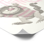 Wo die wilden Dinge zitiert werden - rosa Poster (Ecke)